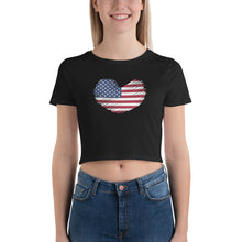 Load image into Gallery viewer, American Heart Women’s Crop Tee
