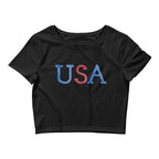 USA Watercolor Women’s Crop Tee