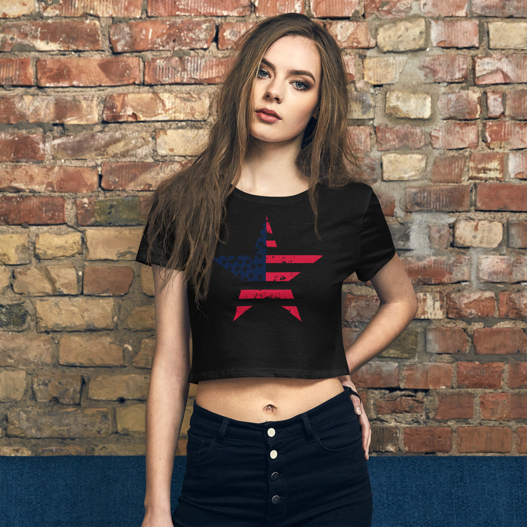 American Star Women’s Crop Tee