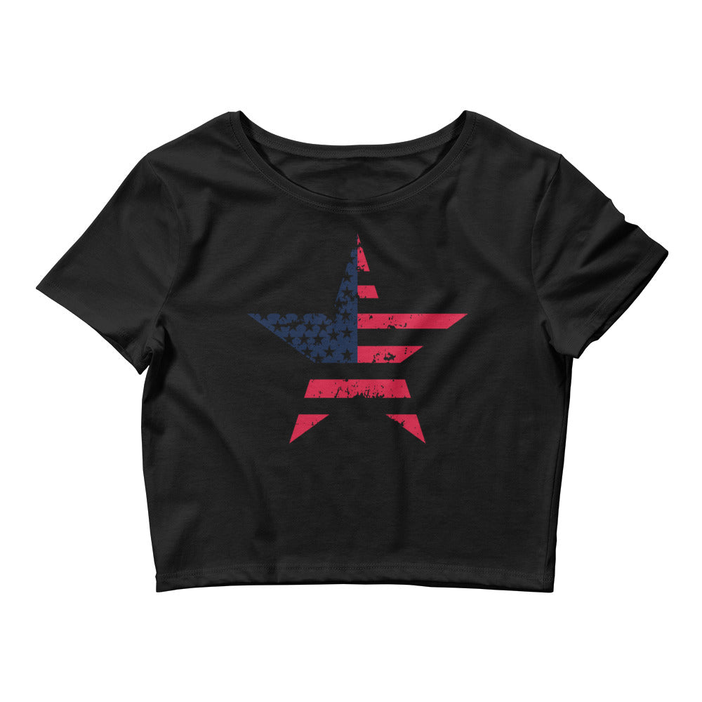 American Star Women’s Crop Tee