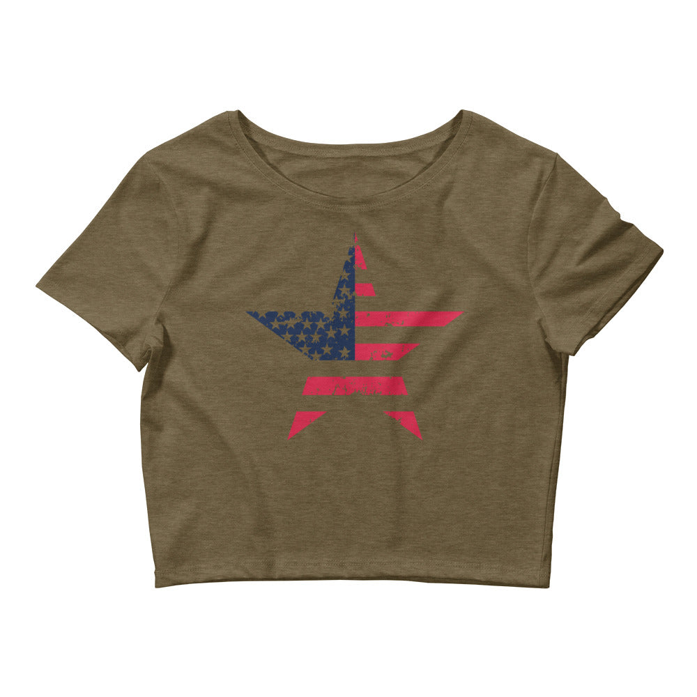 American Star Women’s Crop Tee