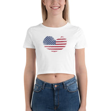 Load image into Gallery viewer, American Heart Women’s Crop Tee
