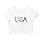 USA Watercolor Women’s Crop Tee