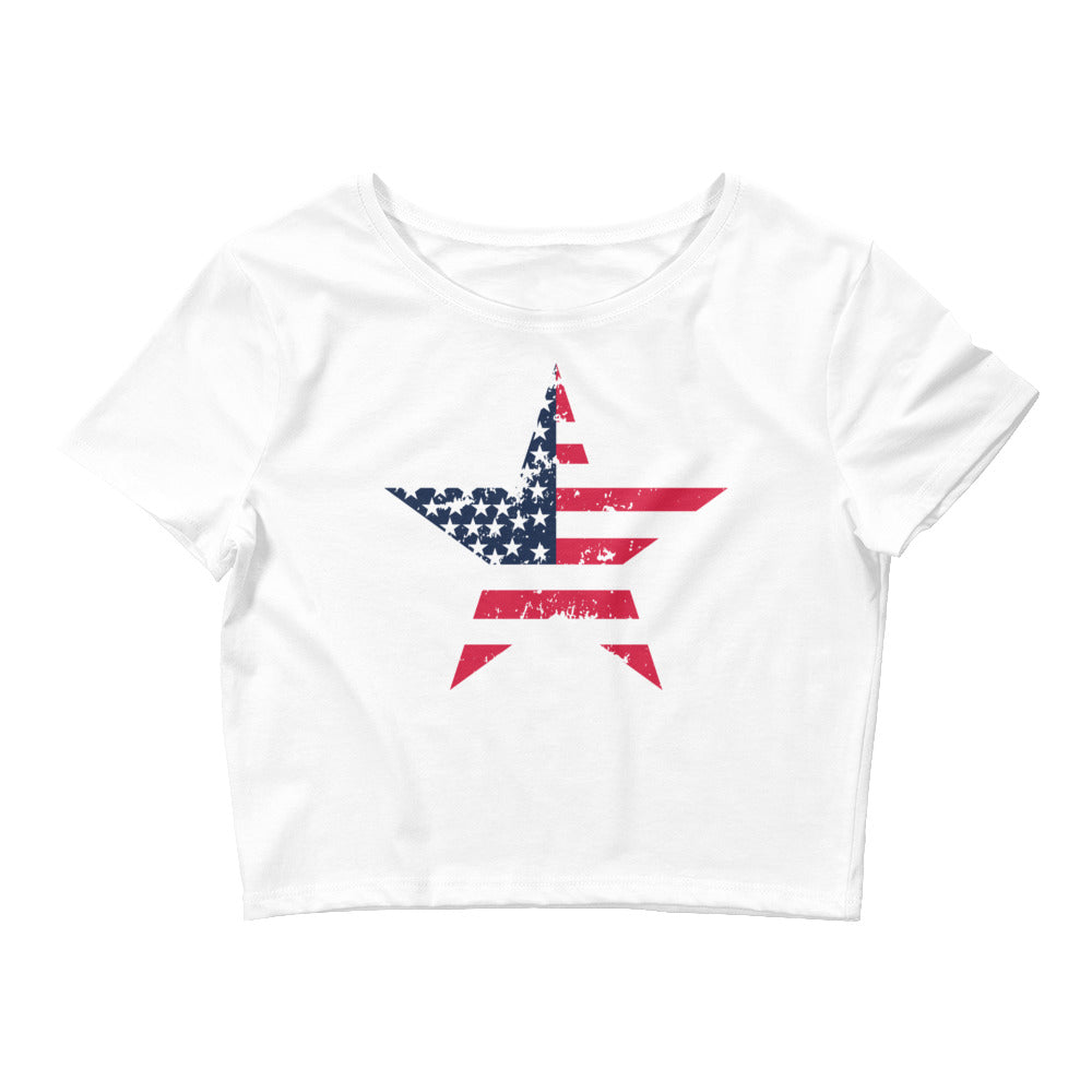 American Star Women’s Crop Tee