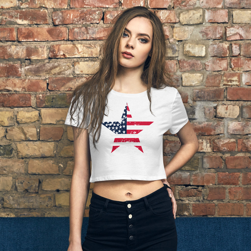 American Star Women’s Crop Tee