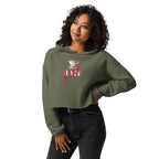 Love Over Hate Ladies Crop Hoodie