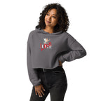 Love Over Hate Ladies Crop Hoodie