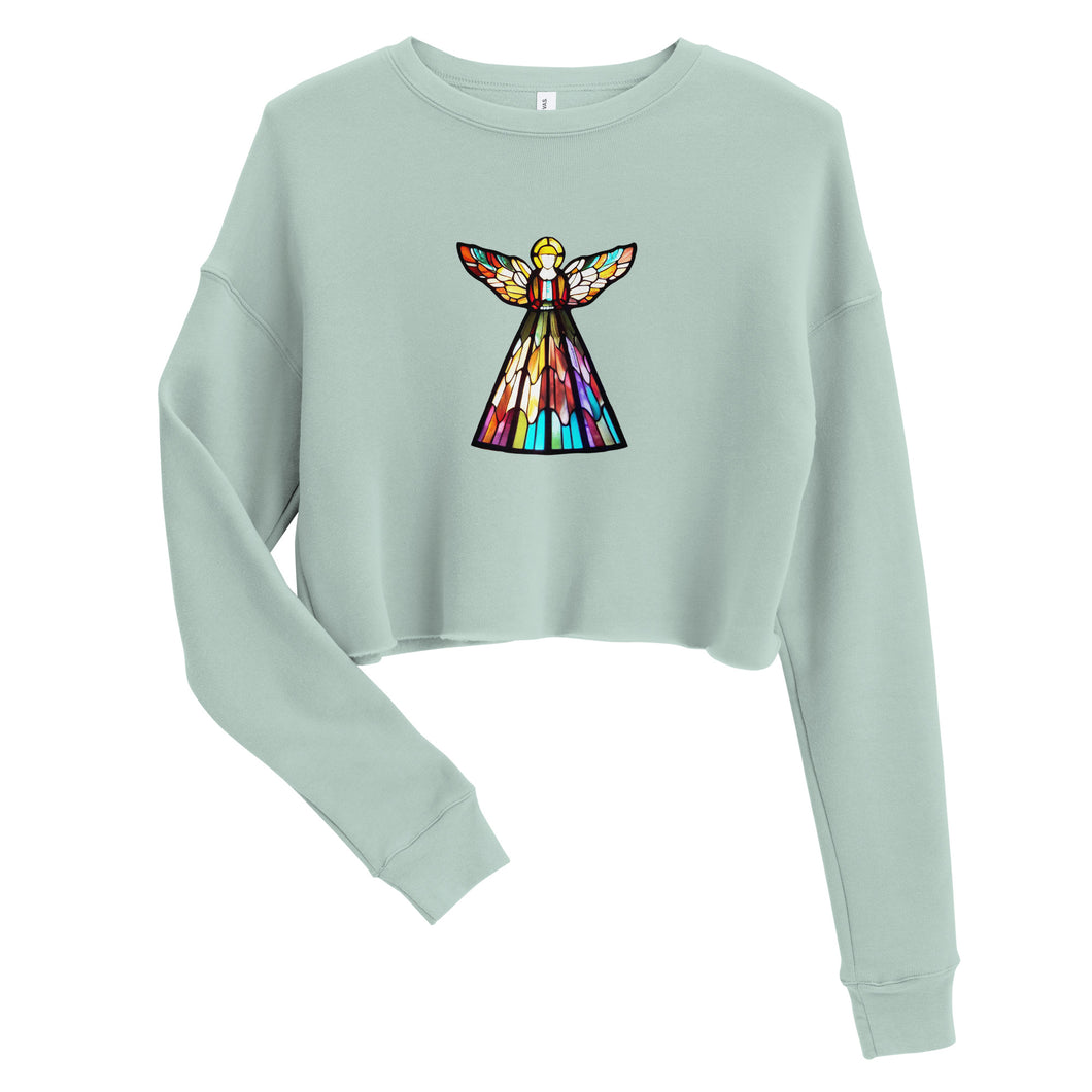 Holy Angel Cropped Ladies Sweatshirt