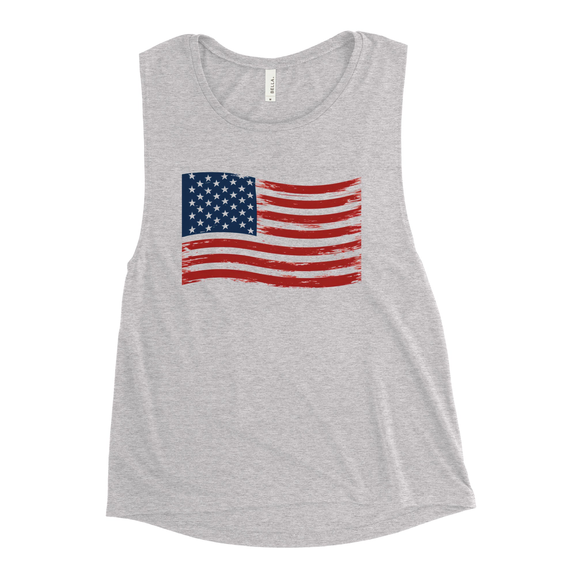 Wavy Flag Ladies’ Muscle Tank