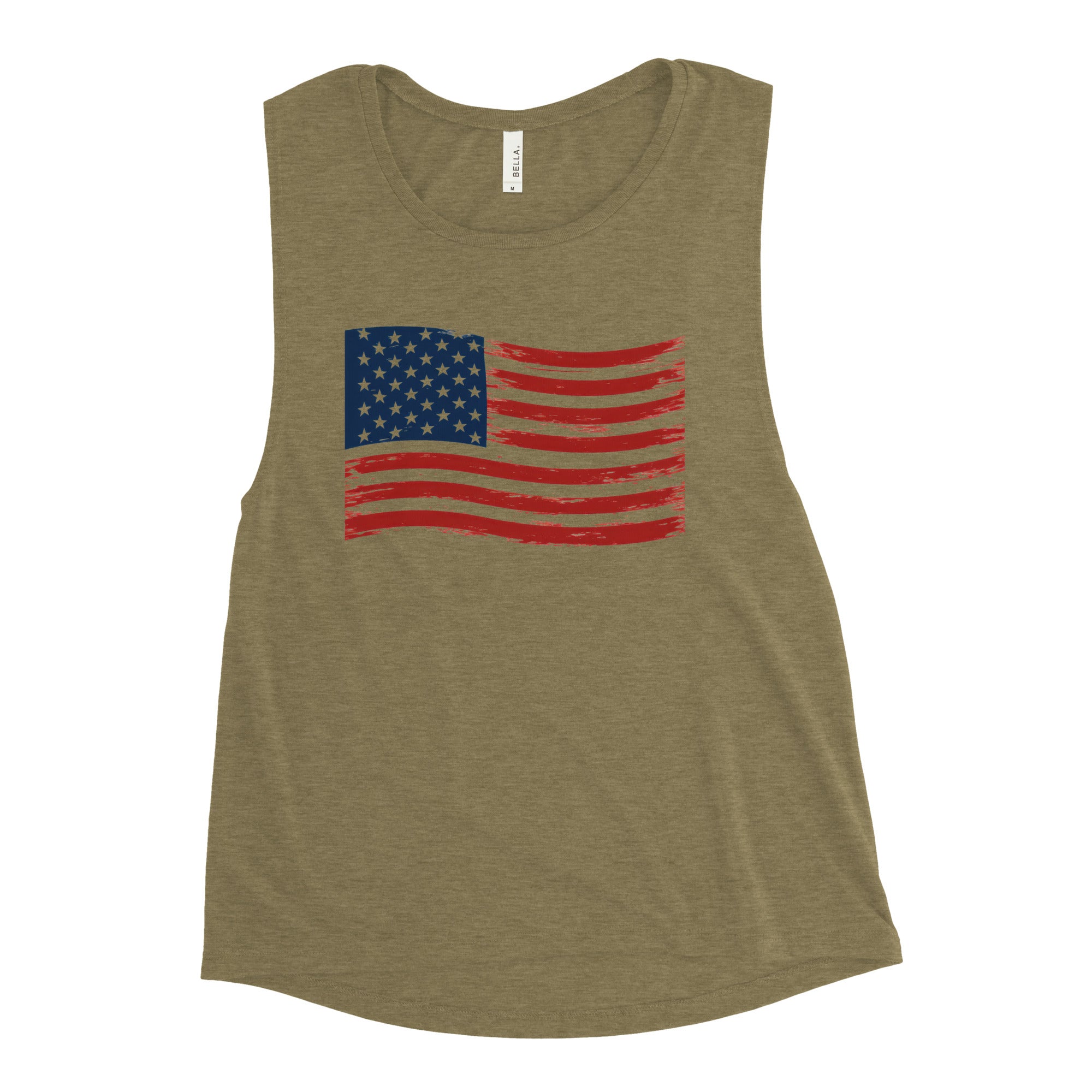Wavy Flag Ladies’ Muscle Tank