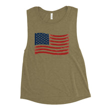 Load image into Gallery viewer, Wavy Flag Ladies’ Muscle Tank
