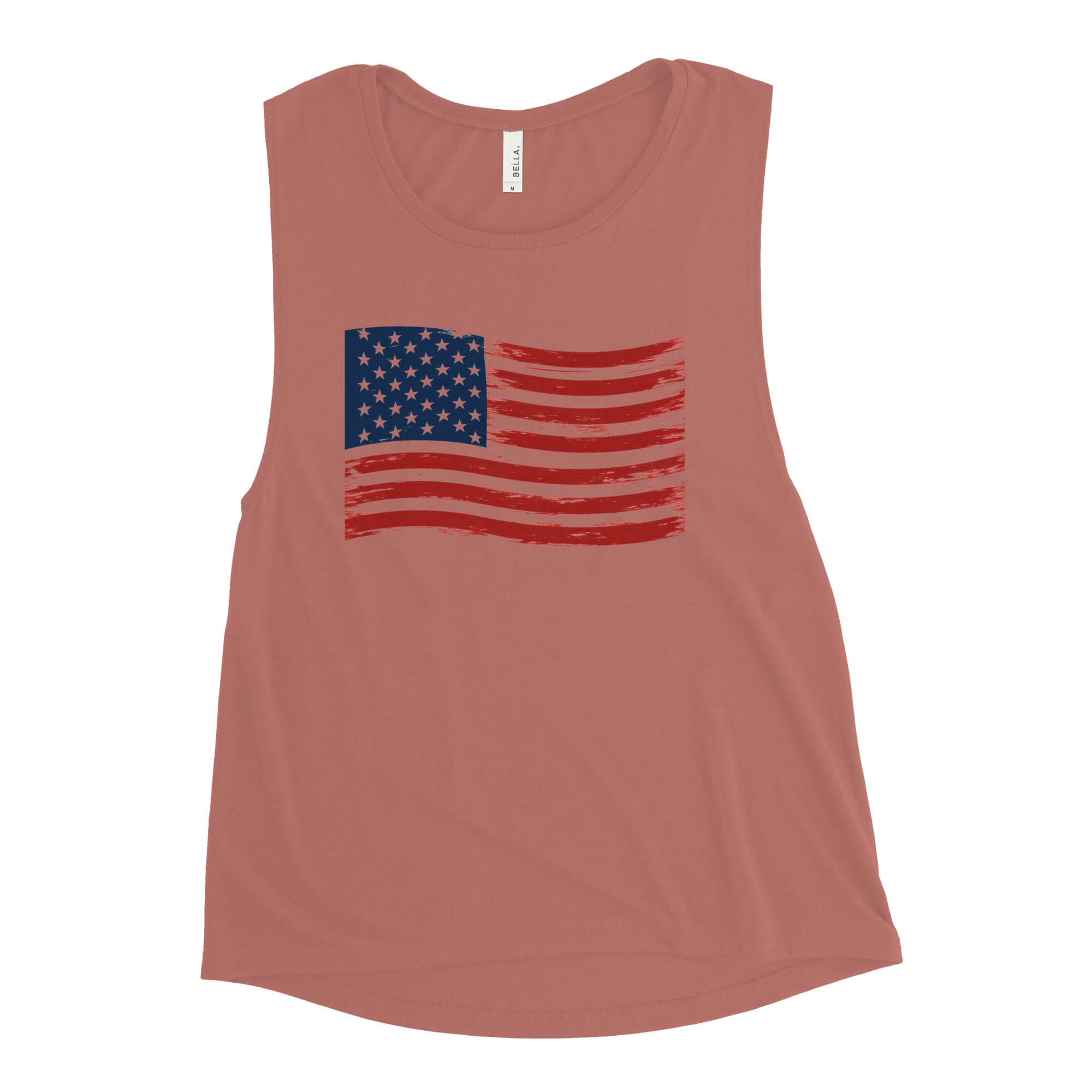 Wavy Flag Ladies’ Muscle Tank