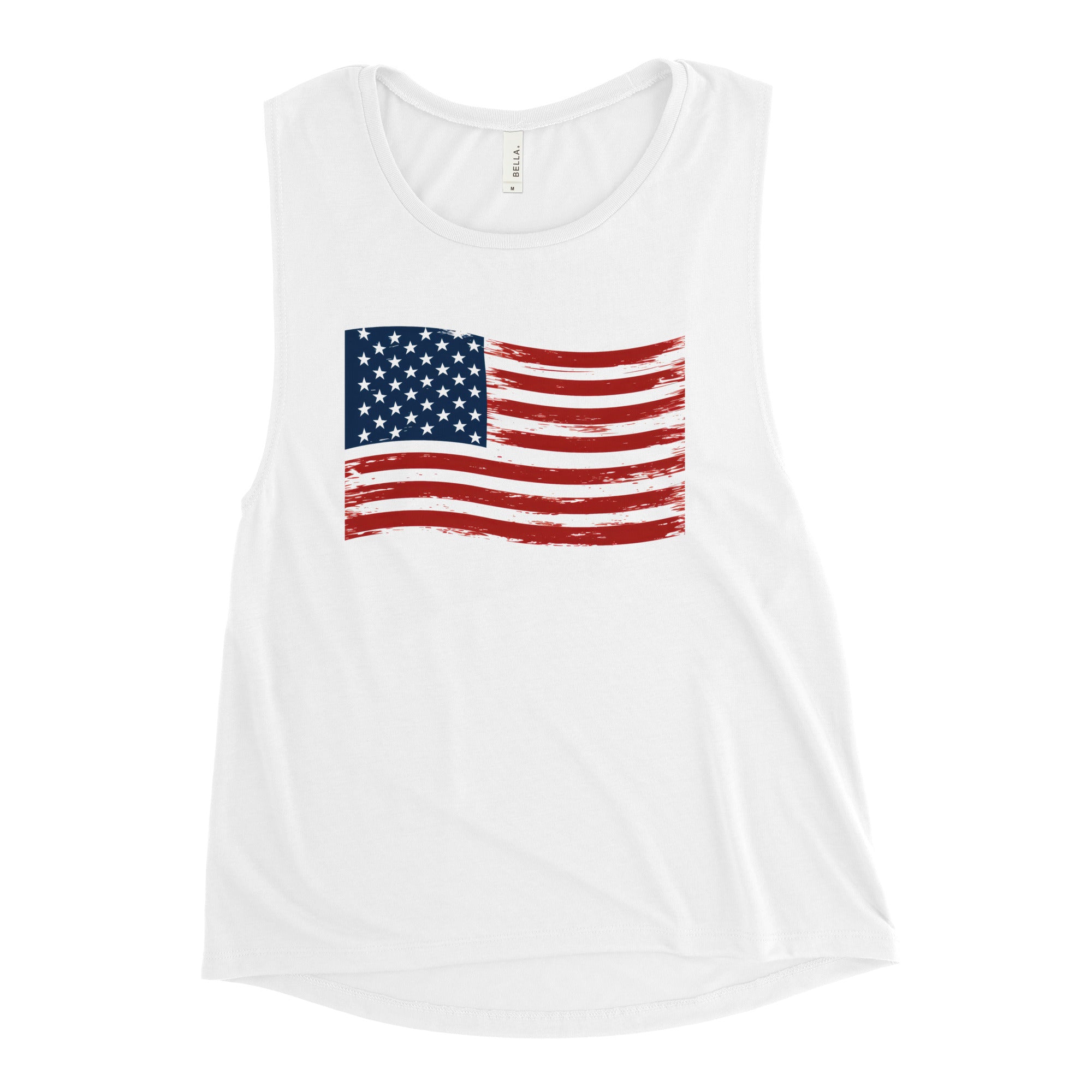 Wavy Flag Ladies’ Muscle Tank