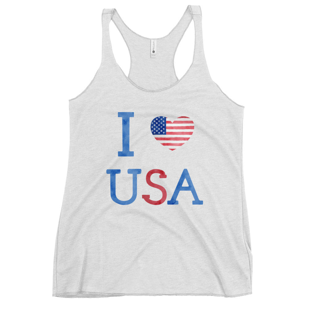 I Heart USA Women's Racerback Tank