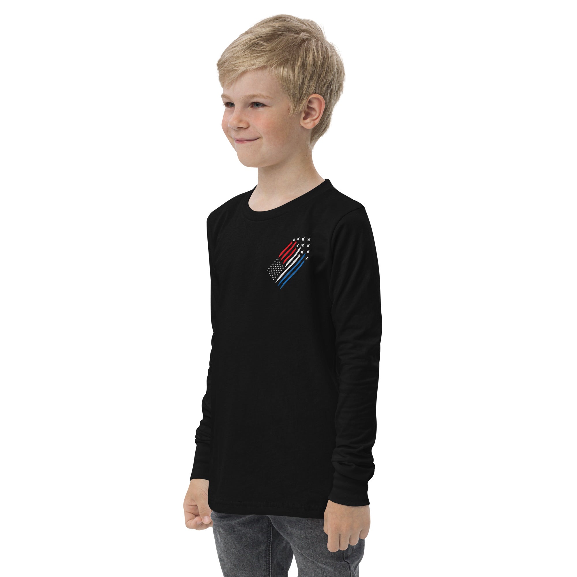 Flag Jet Trail Kids Long sleeve tee